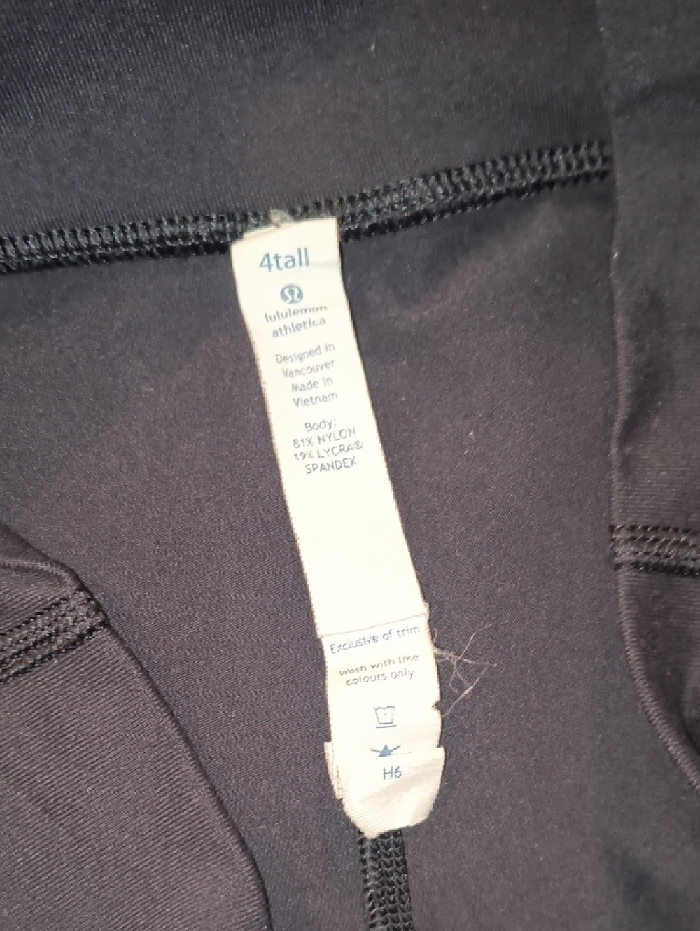 Lululemon Astro Pant Full-On Luon Size 4 Tall Black - Picture 6 of 6
